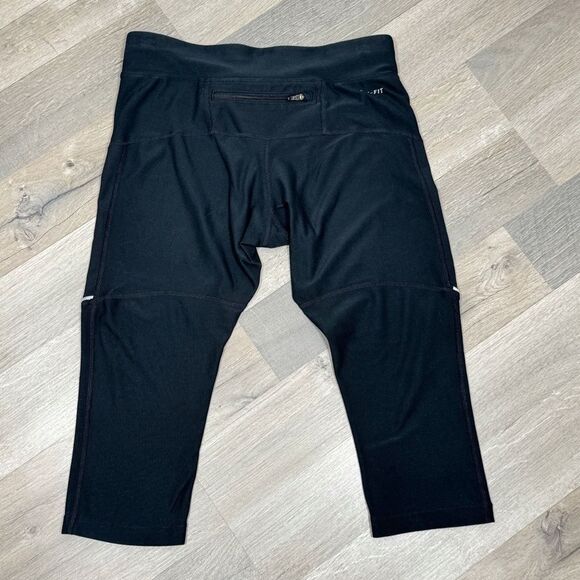 Nike Dri Fit Filament Running Capri Crop Leggings Black Small 519841-010 - Picture 6 of 11